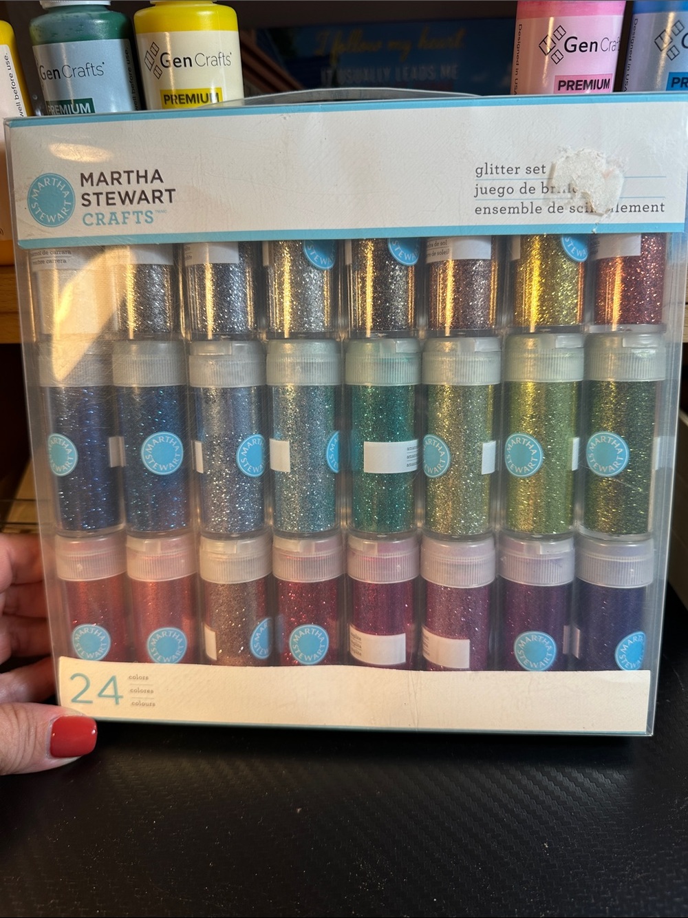 Martha Stewart Crafts Glitter Set - 24 Vials Multicolor NIP